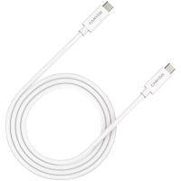 Дата кабель USB-C to USB-C 1.0m UC-44 5A 240W(ERP) E-MARK, white Canyon (CNS-USBC44W)