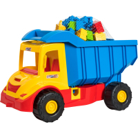 Машинка для дітей Tigres "Multi truck" вантажівка з конструктором жовтий (39221)
