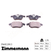 Гальмівні колодки ZIMMERMANN 23402.200.3