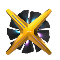 Кулер до корпусу Alseye X12 (Yellow Push) (AS.04.03.0028)