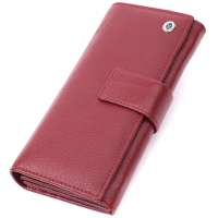 Гаманець ST Leather З натуральної шкіри Бордовий (22550)