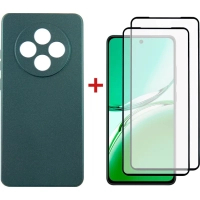 Чохол до мобільного телефона Dengos Oppo Reno 12F 4G Case Soft + 2 Glass (Green) (DG-CTG2P-28)