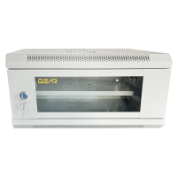 Шафа настінна GEAR 4U 19" 600x600x240 мм, + полка 19", grey (GWMSN-4U-600-600G)