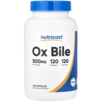 Вітамінно-мінеральний комплекс Nutricost Бичача жовч, 500 мг, Ox Bile, 120 капсул (NCS67083)
