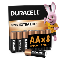 Батарейка Duracell AA лужні 8 шт. в упаковці (5000394006522 / 81417083 / 81480361)