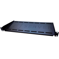 Полка 19" Eserver 1U глуб. 300мм, цвет черный (PK-1U-300-B)