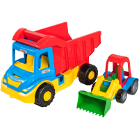 Машинка для дітей Tigres "Multi truck" вантажівка з трактором жовтий (39219)