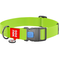 Нашийник для тварин WAUDOG Waterproof з QR паспортом пластиковий фастекс XXL салатовий (25115)