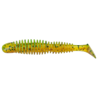 Силікон рибальський Reins Bubbling Shad 3" B61 Chart Pepper/Motoroil Red Gold (6 шт/уп.) (1552.07.60)