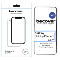 Скло захисне BeCover CMF by Nothing Phone 1 10D Black (713571)