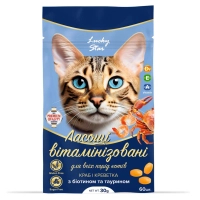 Ласощі для котів Lucky Star Вітамінізовані з крабом та креветкою 30 г (4820275972170)