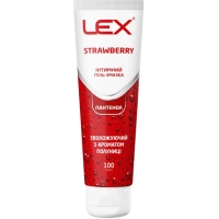 Інтимний гель-змазка Lex Condoms Strawberry Зволожуючий З ароматом полуниці 100 мл (7640341151929)