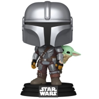 Фігурка Funko Pop серії Мандалорець - Мандалорець з Ґроґу на спині (90443)