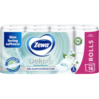 Туалетний папір Zewa Deluxe Жасмин 3 шари 16 рулонів (7322540254259)