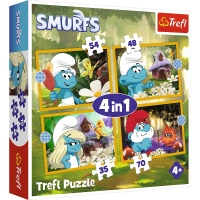 Пазл Trefl The Smurfs Життя в селі смурфів 4 в 1 (35, 48, 54, 70) (5900511346640)
