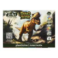 Пластилін ZiBi KIDS Line DINO 8 кольорів, 128 г (ZB.6277)
