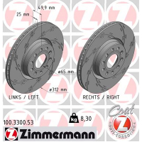 Гальмівний диск ZIMMERMANN 100.3300.53