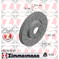 Гальмівний диск ZIMMERMANN 400.3676.20