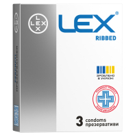 Презервативи Lex Condoms Ribbed 3 шт. (4820144770418)