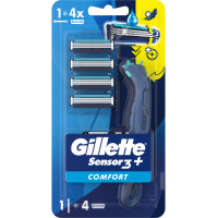 Бритва Gillette Sensor 3+ з 4 змінними картриджами (8700216639484)