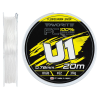 Флюорокарбон Favorite U1 FC 20m 22/0.78mm 81.6lb/37.0kg (1693.12.01)