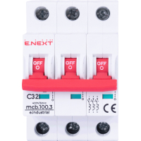Автоматичний вимикач E.NEXT 3-п e.industrial.mcb. 32А C ( 10кА) (i0180024)
