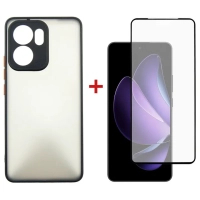 Чохол до мобільного телефона Dengos Oppo Reno 13F 4G Case Matte + 2 Glass (Black) (DG-CTG2P-21)