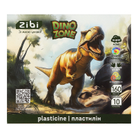 Пластилін ZiBi KIDS Line DINO 10 кольорів, 160 г (ZB.6278)