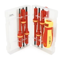 Викрутка Voltronic з насадками, 6 в 1, діелектрична, з індикатором, CRV, Box (М616)