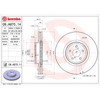 Гальмівний диск Brembo 09.A870.14