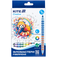 Фломастери Kite Creative двосторонні 12 кольорів (K-1151)