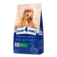 Сухий корм для собак Club 4 Paws Преміум з качкою для малих порід 2 кг (4820269144637)