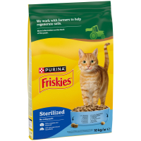 Сухий корм для кішок Purina Friskies Sterilized з лососем та овочами 10 кг (8445291762763)