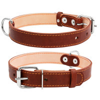 Нашийник для тварин Collar подвійний Ш 25 мм Д 38-50 см коричневий (02296)