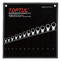 Ключ Toptul комбінований тріскачковий 8-19мм 12шт (GPAQ1202)