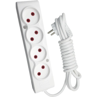 Мережевий подовжувач TECCO 5м 4 поста white (8681277841507)
