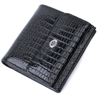 Гаманець ST Leather З натуральної шкіри Чорний (22706)