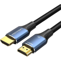 Кабель мультимедійний HDMI M to HDMI M 2.0m 8K60Hz cotton braided blue Vention (ALGLH)