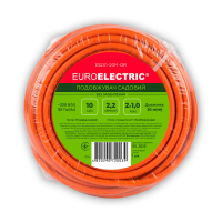 Мережевий подовжувач EUROELECTRIC ПВС 2x1 без заземлення 1 гн. помаранчевий 20м (ES2X1-20M-OR)