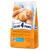 Сухий корм для кішок Club 4 Paws з лососем 2 кг (4820269144736)
