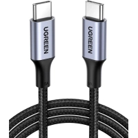 Дата кабель USB-C to USB-C 1.0m US316 100W 5A Alum. (Black) Ugreen (70427)