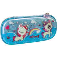Пенал Cool For School акваріумний 1 відділення з органайзером, блакитний (QT-5768-Blue)
