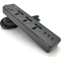 Мережевий фільтр живлення Voltronic TВ-Т13, 3роз, 3*USB Black (ТВ-Т13-Black)