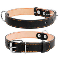Нашийник для тварин Collar подвійний Ш 25 мм Д 38-50 см чорний (02291)