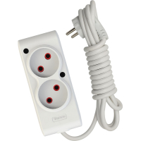 Мережевий подовжувач TECCO 3м 2 поста white (8681277841118)