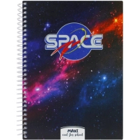Блокнот Maxi А5, пластикова обкладинка, спіраль, 80 арк., клітинка (MX20832-16)