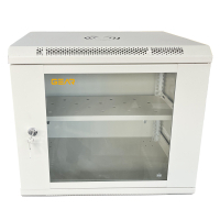 Шафа настінна GEAR 9U 19" 600x600x450 мм, + полка 19", grey (GWMSN-9U-600-600G)