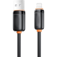 Дата кабель USB 2.0 AM to Lightning 2.0m 3A black XO (NB302-AI-2.black)