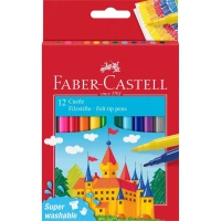 Фломастери Faber-Castell Замок Felt tip pen Castle у картонній коробці 12 кольорів (31677)