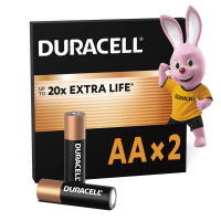 Батарейка Duracell AA лужні 2 шт. в упаковці (5000394058163 / 81551267)